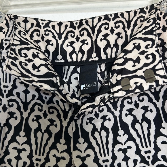 Swell Black and Cream Low Rise, Surf, Boho, Lightweight, Patterned Shorts - Picture 4 of 10